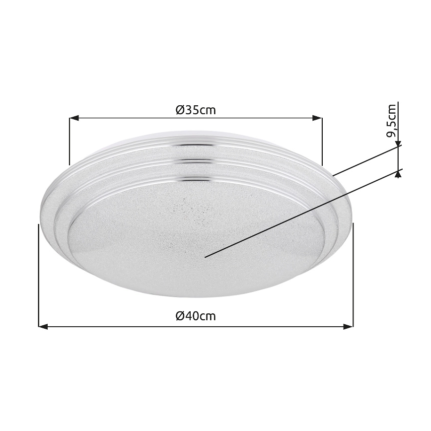 Globo - Plafoniera LED dimmerabile LED/18W/230V diametro 40 cm 2700-6500K + telecomando