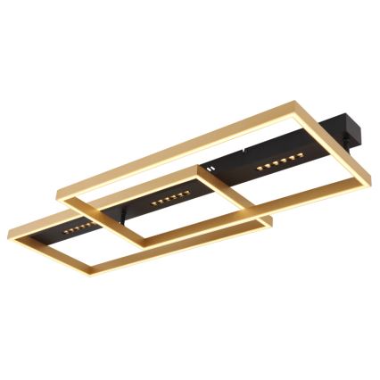 Globo 48461-54 - Plafoniera a LED LUFFY, 54 W, 230 V, 39,8 x 90 cm, nero/oro