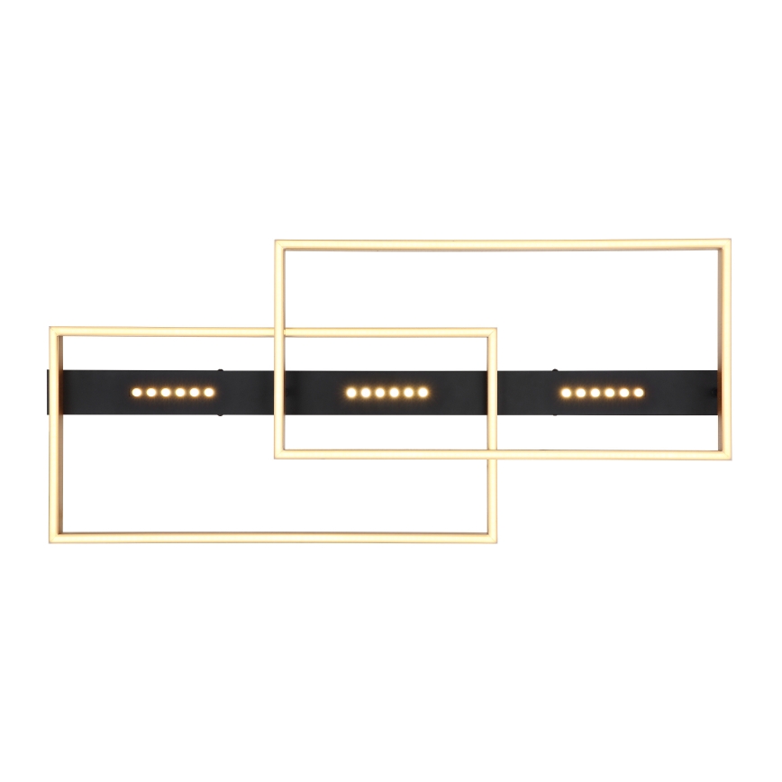 Globo 48461-54 - Plafoniera a LED LUFFY, 54 W, 230 V, 39,8 x 90 cm, nero/oro