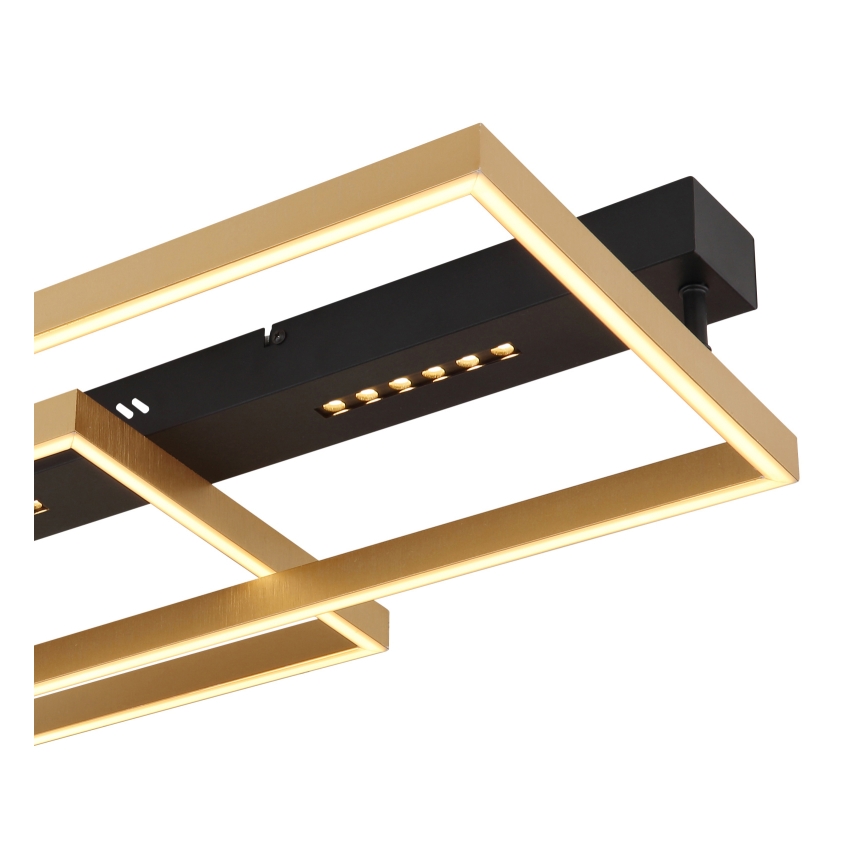 Globo 48461-54 - Plafoniera a LED LUFFY, 54 W, 230 V, 39,8 x 90 cm, nero/oro