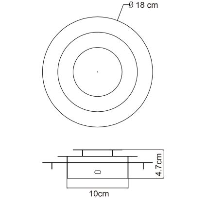 Globo - Plafonnier LED/18W/230V 3000K Ø 18 cm doré