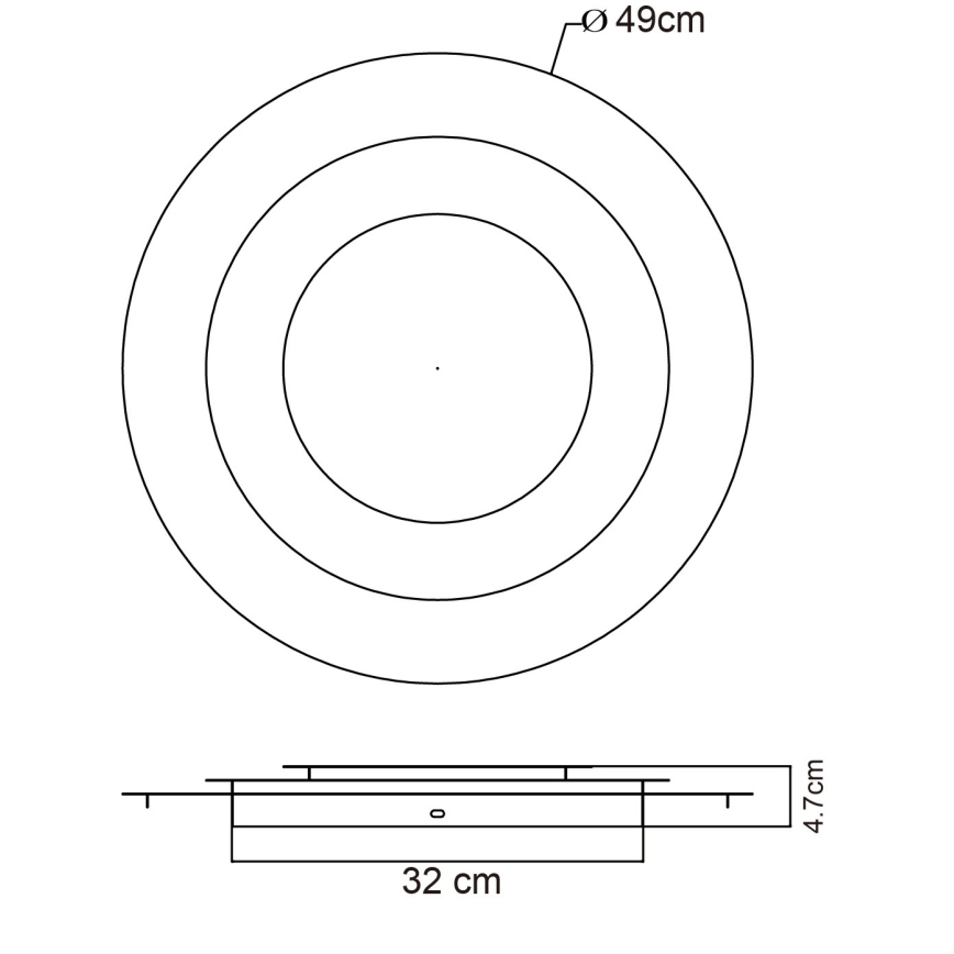Globo - Plafoniera LED/40W/230V 3000K Ø 49 cm dorata