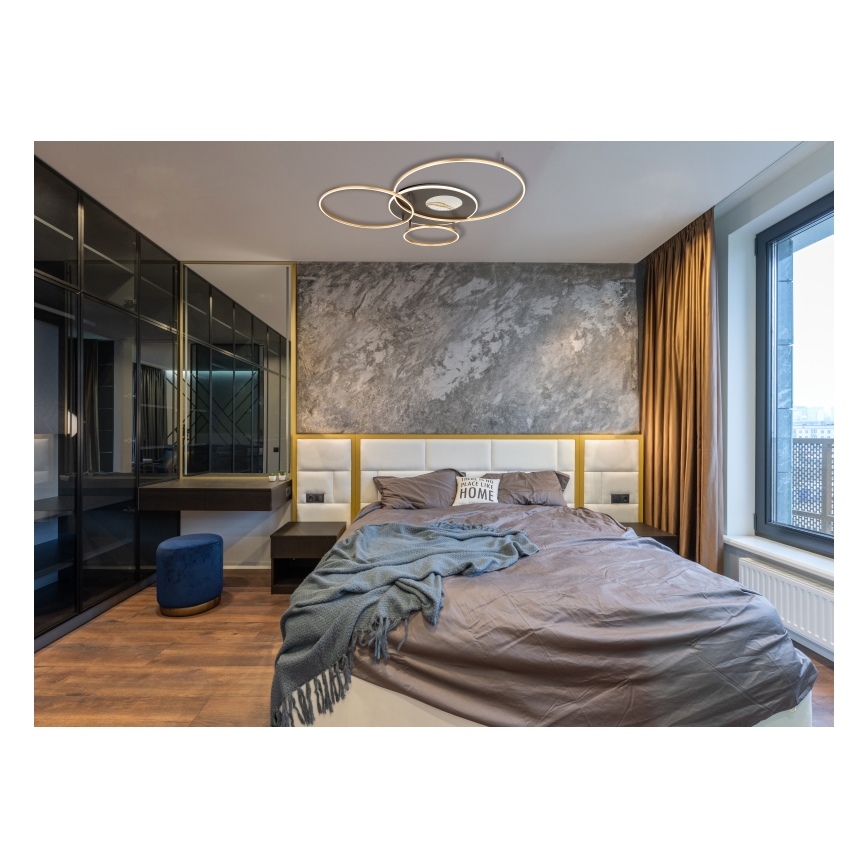 Globo - Dimmbare LED-Deckenleuchte LED/70W/230V 2700-6500K golden + Fernbedienung