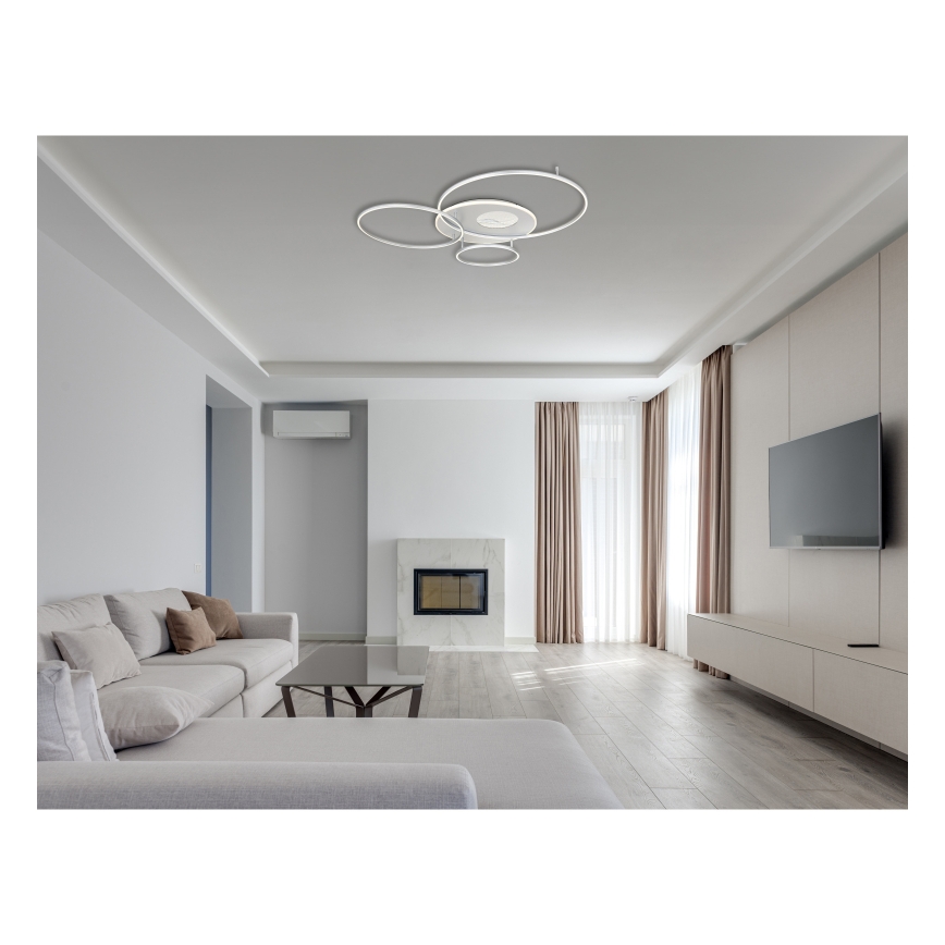 Globo - Dimmbare LED-Deckenleuchte LED/70W/230V 2700-6500K matt Chrom + Fernbedienung