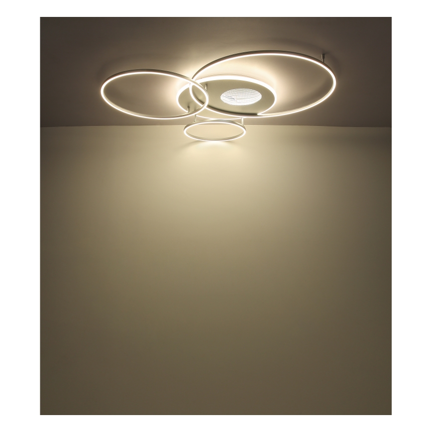 Globo - Dimmbare LED-Deckenleuchte LED/70W/230V 2700-6500K matt Chrom + Fernbedienung