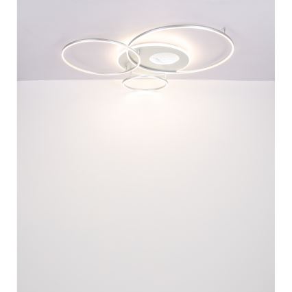 Globo - Dimmbare LED-Deckenleuchte LED/70W/230V 2700-6500K matt Chrom + Fernbedienung