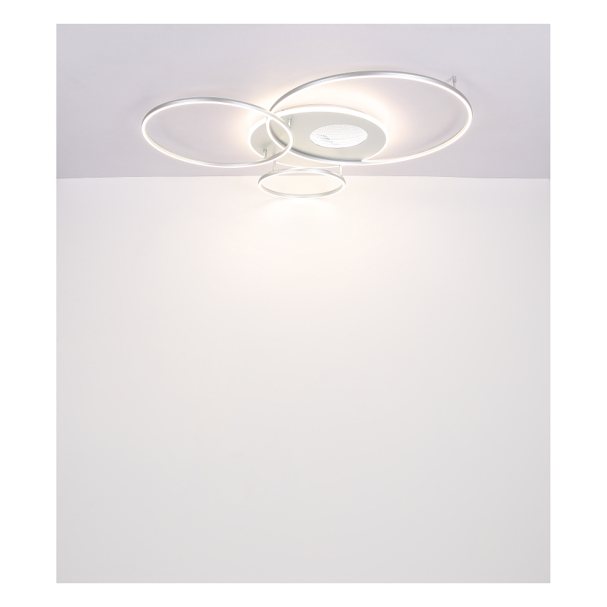 Globo - Dimmbare LED-Deckenleuchte LED/70W/230V 2700-6500K matt Chrom + Fernbedienung