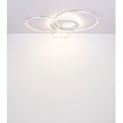 Globo - Dimmbare LED-Deckenleuchte LED/70W/230V 2700-6500K Wi-Fi Tuya mattchrom + Fernbedienung