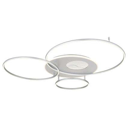 Globo - Dimmbare LED-Deckenleuchte LED/70W/230V 2700-6500K Wi-Fi Tuya mattchrom + Fernbedienung