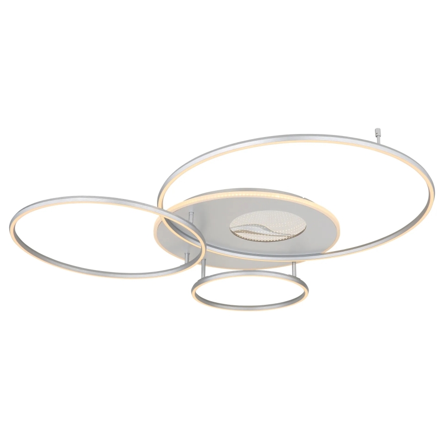 Globo - Dimmbare LED-Deckenleuchte LED/70W/230V 2700-6500K Wi-Fi Tuya mattchrom + Fernbedienung