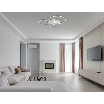 Globo - Plafoniera LED dimmerabile LED/70W/230V 2700-6500K Wi-Fi Tuya cromo opaco + telecomando