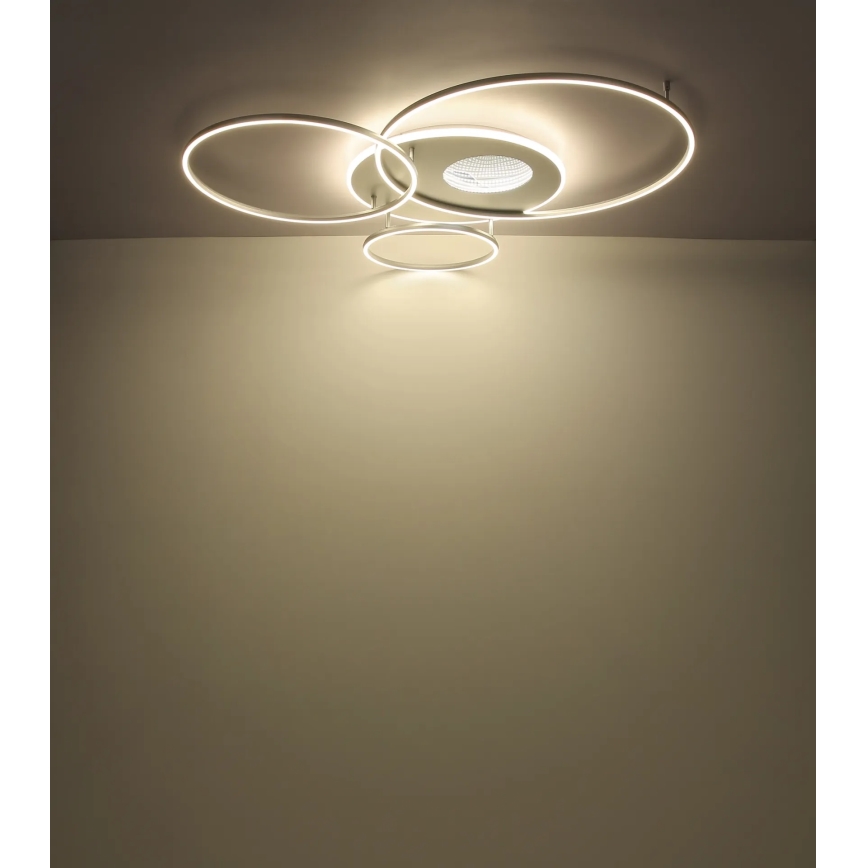 Globo - Plafoniera LED dimmerabile LED/70W/230V 2700-6500K Wi-Fi Tuya cromo opaco + telecomando