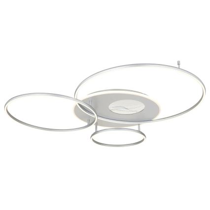 Globo – Plafonnier LED dimmable 70 W, 230 V, 2700–6500 K, Wi‑Fi Tuya, chrome mat + télécommande