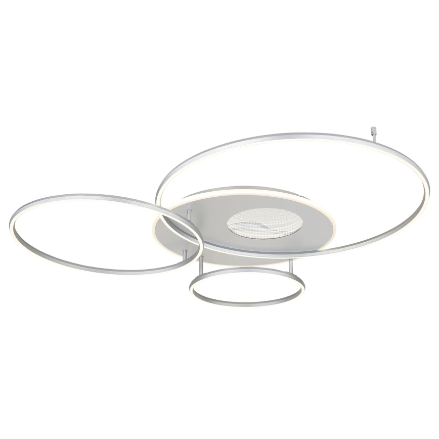 Globo – Plafonnier LED dimmable 70 W, 230 V, 2700–6500 K, Wi‑Fi Tuya, chrome mat + télécommande