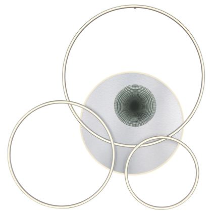 Globo – Plafonnier LED dimmable 70 W, 230 V, 2700–6500 K, Wi‑Fi Tuya, chrome mat + télécommande