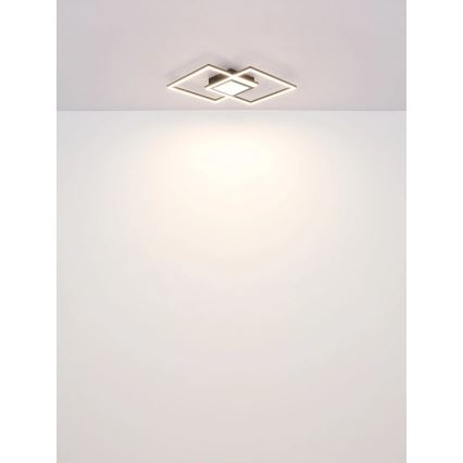 Globo - LED-dimmbare Deckenleuchte LED/32W/230V 2700-6500K 42,6x42,6 cm schwarz + Fernbedienung