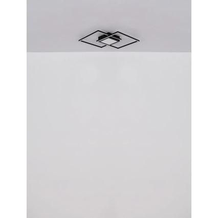 Globo - LED-dimmbare Deckenleuchte LED/32W/230V 2700-6500K 42,6x42,6 cm schwarz + Fernbedienung