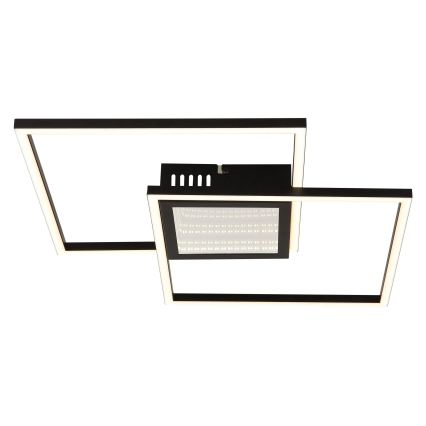 Globo - Plafonnier LED dimmable/32W/230V 2700-6500K 42,6x42,6 cm noir + télécommande