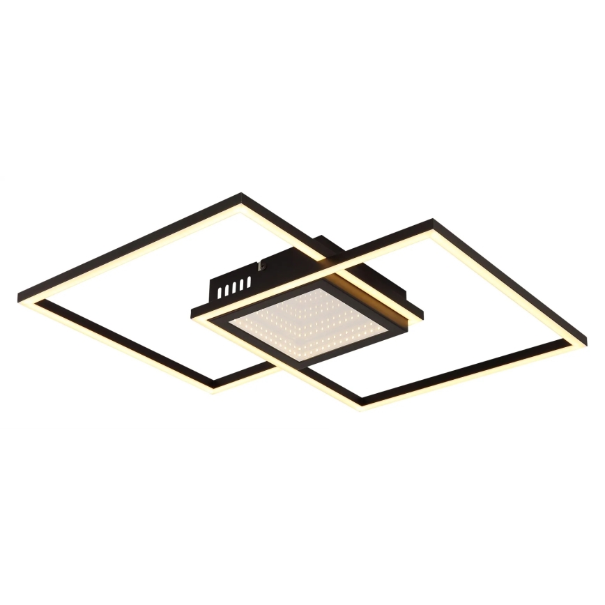 Globo - Plafonnier LED dimmable/32W/230V 2700-6500K 42,6x42,6 cm noir + télécommande
