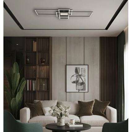 Globo - Dimmbare LED-Deckenleuchte LED/60W/230V 2700-6500K 42x110,8 cm schwarz + Fernbedienung