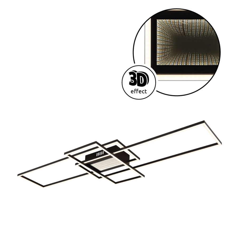 Globo - Plafonnier LED dimmable LED/60W/230V 2700-6500K 42x110,8 cm noir + télécommande