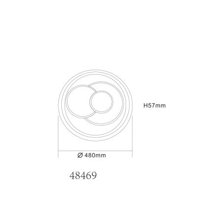 Globo - LED-Deckenleuchte LED/36W/230V 3000/4000/6500K Ø 48 cm