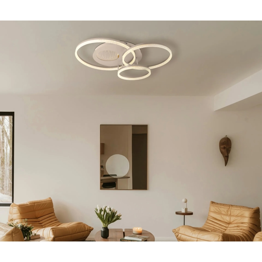 Globo - Plafonnier LED 40 W / 230 V / 3000 K, 78 x 60 cm, beige