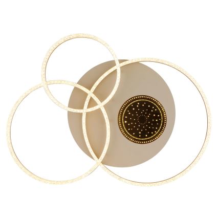 Globo - Plafonnier LED 40 W / 230 V / 3000 K, 78 x 60 cm, beige