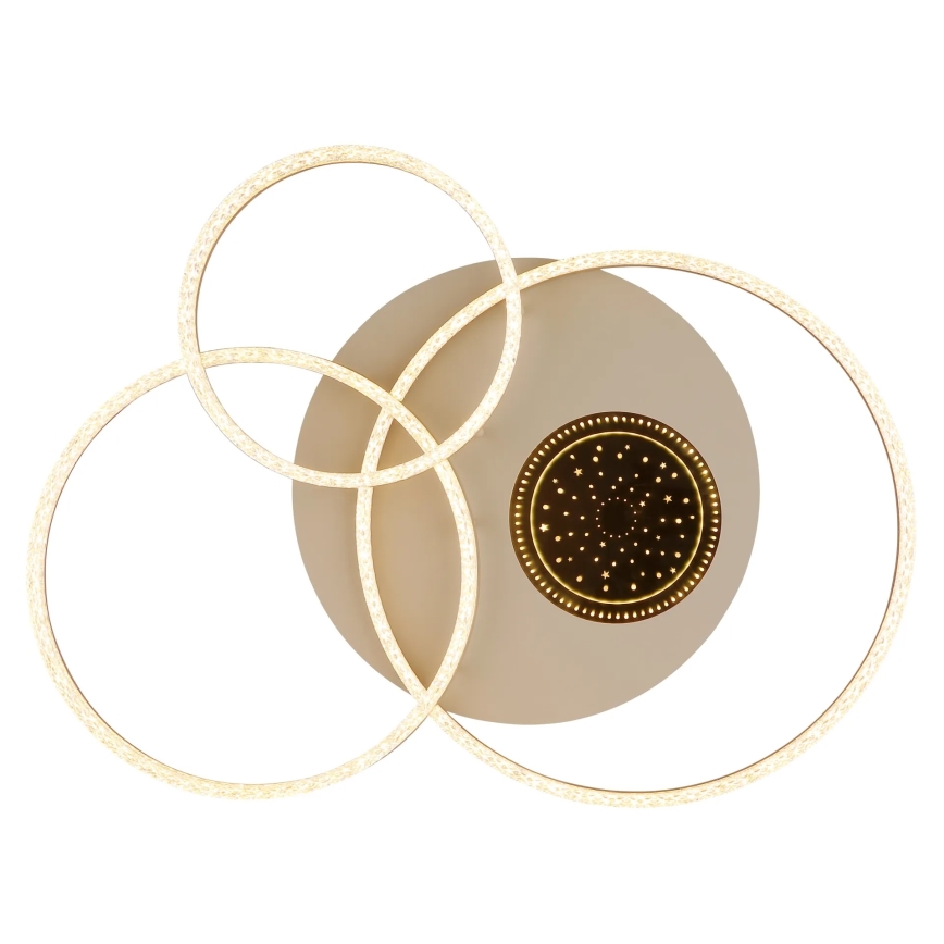 Globo - Plafonnier LED 40 W / 230 V / 3000 K, 78 x 60 cm, beige