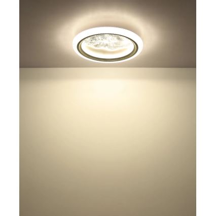 Globo - Plafonnier LED/28W/230V 3000/4200/6000K Ø 39,5 cm argenté