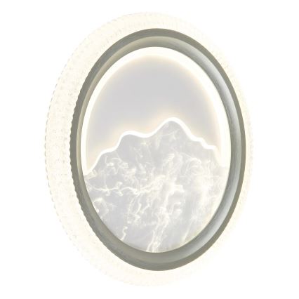Globo - Plafonnier LED/28W/230V 3000/4200/6000K Ø 39,5 cm argenté
