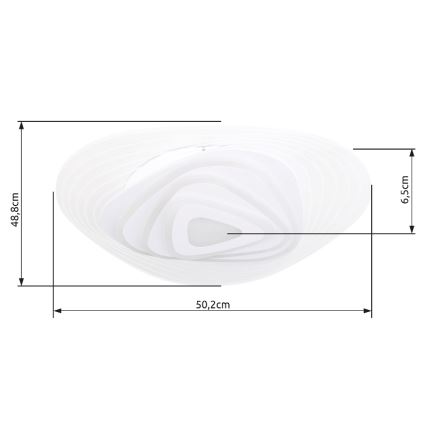 Globo - Plafoniera LED dimmerabile LED/40W/230V 3000-6500K 50,2x48,8 cm Wi-Fi Tuya + telecomando