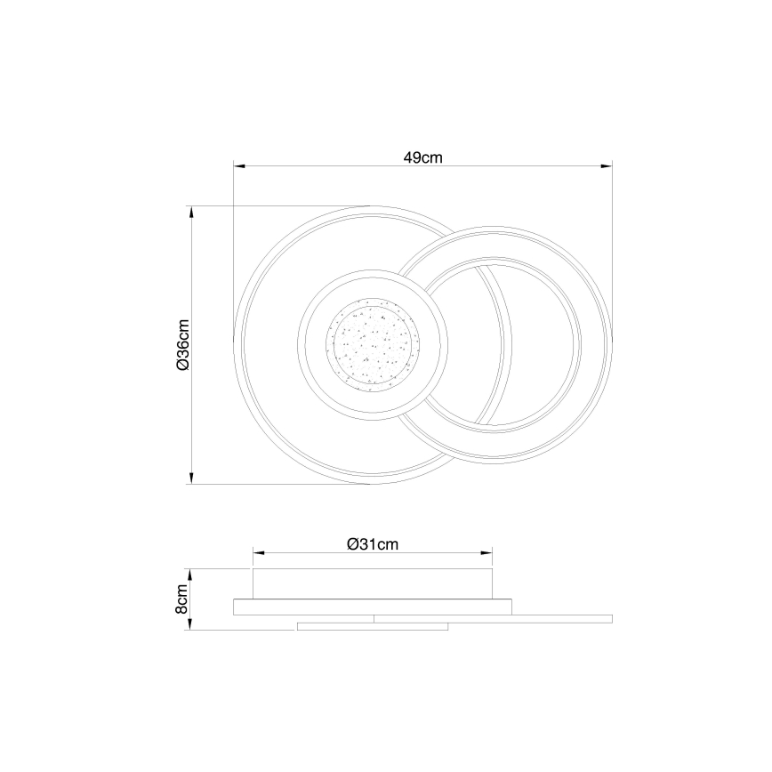 Globo - Plafoniera LED dimmerabile LED/36W/230V 2700-6000K + telecomando
