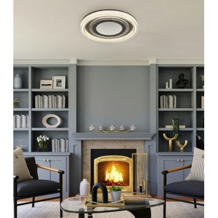 Globo - Plafonnier à intensité variable LED/48W/230V 2700-6000K d. 48 cm anthracite + Télécommande
