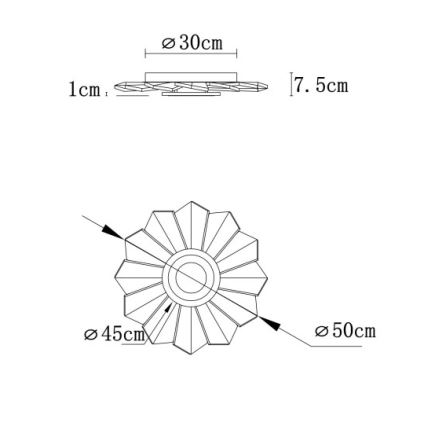 Globo - Plafonnier à intensité variable LED/58W/230V 2700-6000K d. 50 cm blanc + Télécommande