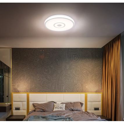 Globo - LED-Deckenleuchte LED/24W/230V 3000/4000/6000K Ø 38 cm weiß/mattchrom