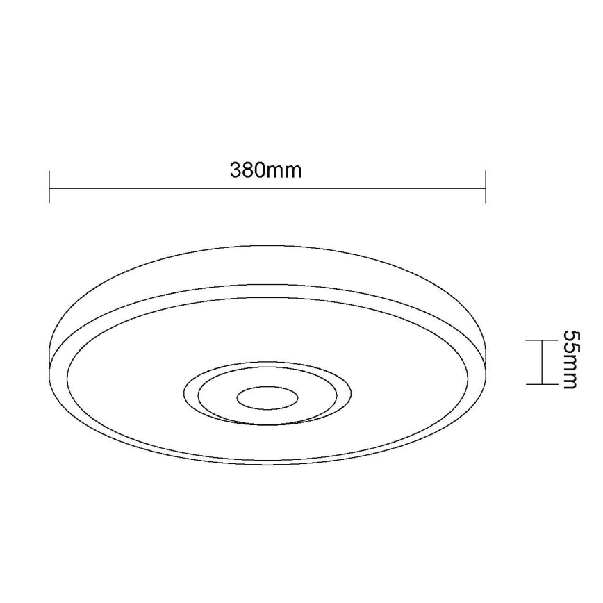 Globo - LED-Deckenleuchte LED/24W/230V 3000/4000/6000K Ø 38 cm weiß/mattchrom