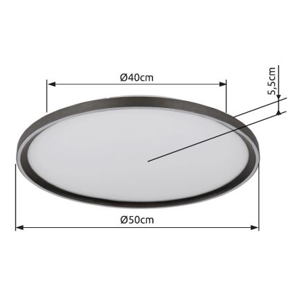 Globo - Plafoniera LED dimmerabile LED/48W/230V diametro 50 cm 2700-6000K + telecomando