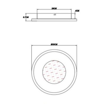 Globo - Plafonnier LED/24W/230V 2700/4500/6500K d. 33 cm