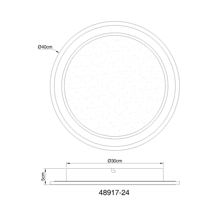 Globo - Plafoniera LED dimmerabile LED/24W/230V 2700-6000K + telecomando