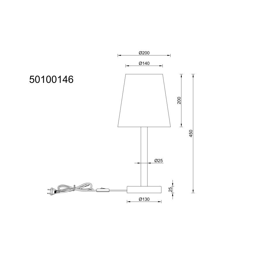 Globo - Lampe de table 1xE14/25W/230V