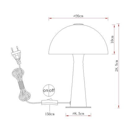 Globo - Tischlampe 1xE14/25W/230V weiß
