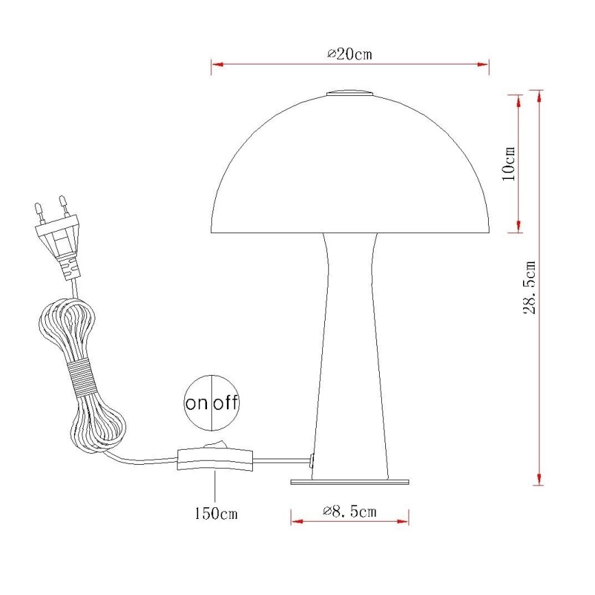 Globo - Tischlampe 1xE14/25W/230V cremefarben