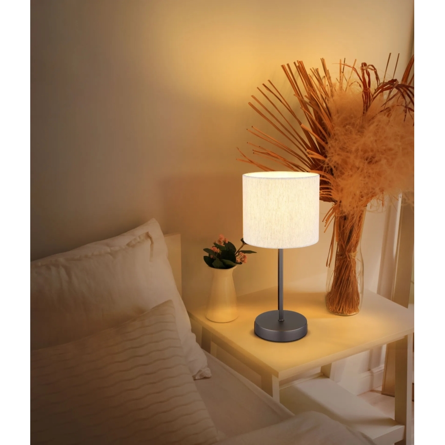 Globo - Lampada da tavolo 1xE27/25W/230V nero/beige