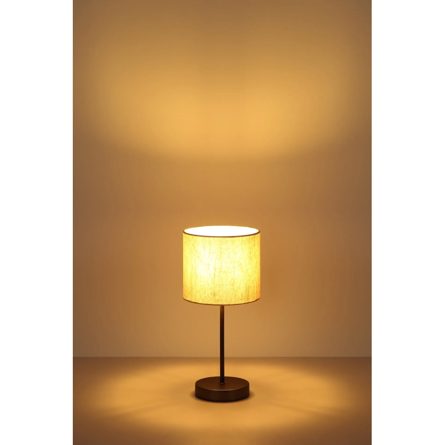 Globo - Lampada da tavolo 1xE27/25W/230V nero/beige