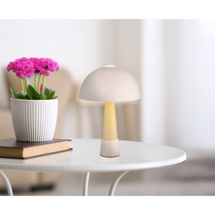 Globo - Tischlampe 1xE27ILLU/40W/230V beige