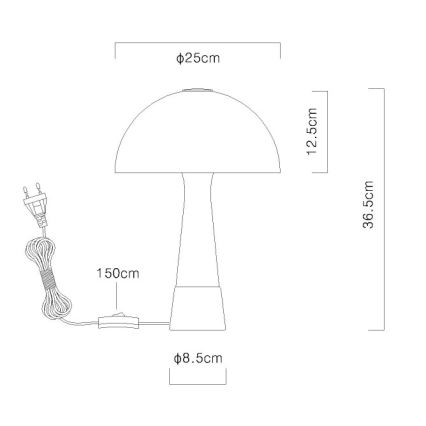 Globo - Tischlampe 1xE27ILLU/40W/230V beige