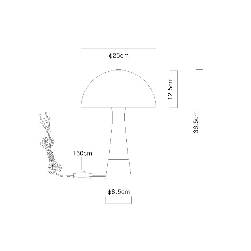 Globo - Tischlampe 1xE27ILLU/40W/230V beige