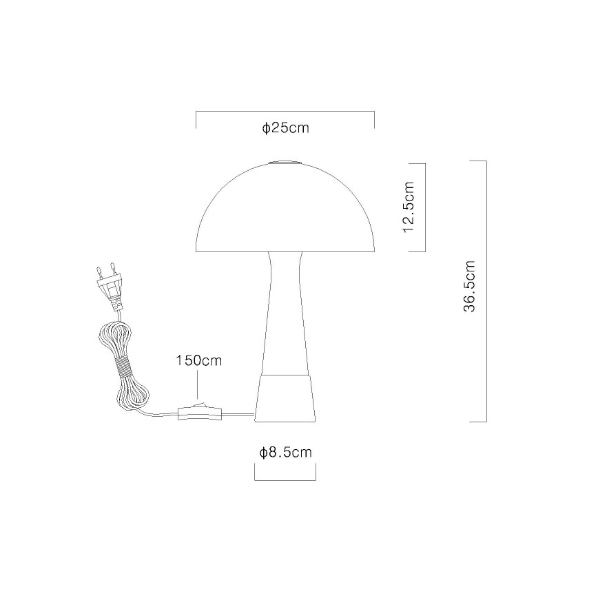 Globo - Lampe de table 1xE27ILLU/40W/230V blanche