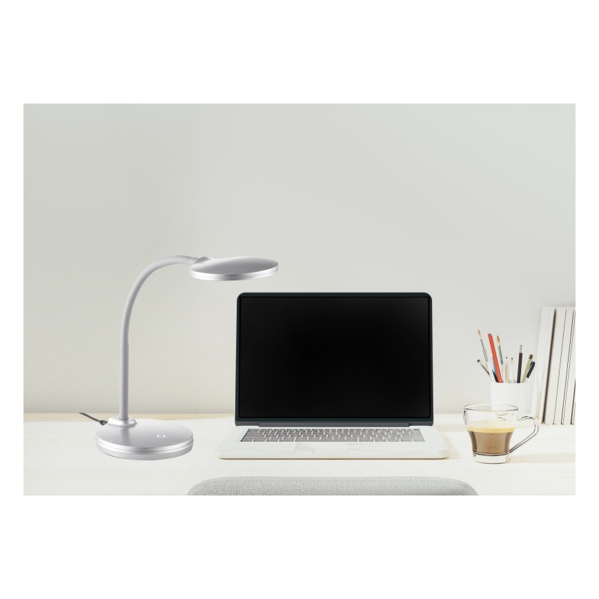Globo - Lampe de table tactile flexible à intensité variable LED/4,6W/230V argenté